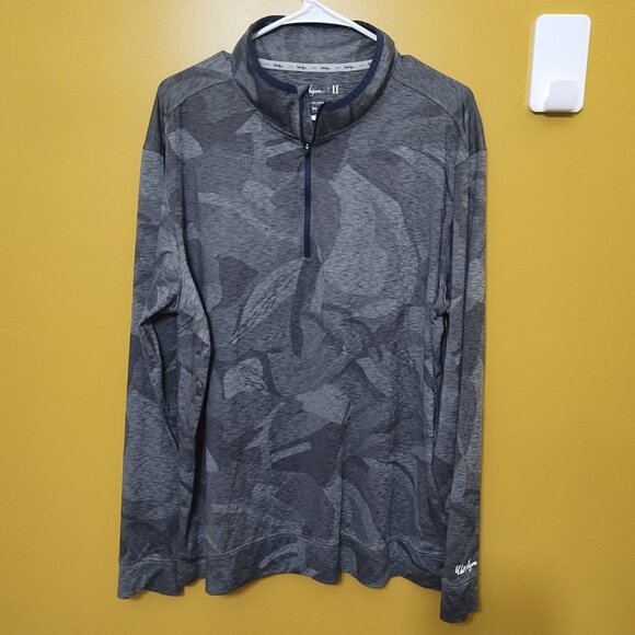 Walter Hagen Long Slv Lightweight Abstract Print Performance Pullover 1/4 Zip XL - Picture 1 of 6